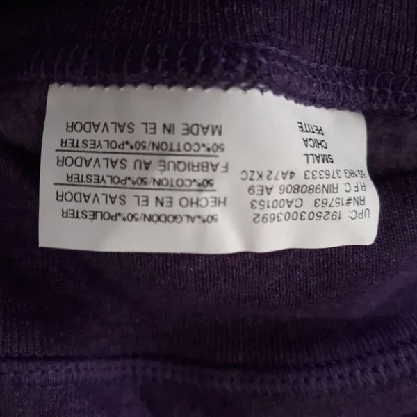 Hanes EcoSmart Womens Sweatshirt Sz Small Purple Crew Neck Pullover Cozy Sweater - Image 6