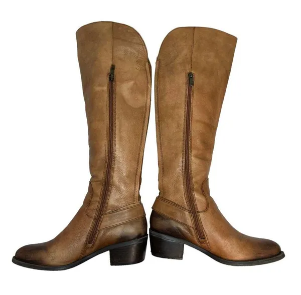 Vince Camuto Boots Womens 6 Bedina 2 Leather Tall Western Boho Buckle Brown - Image 12