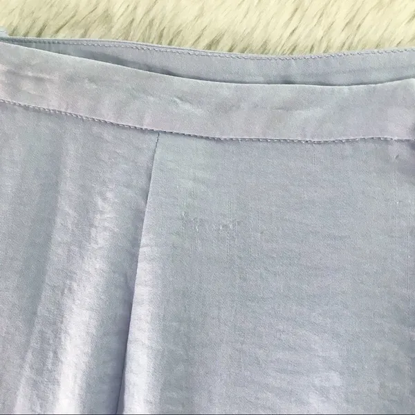 THE JETSET DIARIES‎ Purple Satin Midi Skirt Draped Ruffle Thigh Slit Large New - Image 12