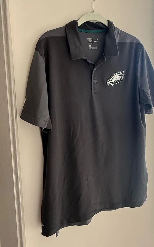 Nike NFL Philadelphia Eagles Men's Black Polo Shirt - Image 2