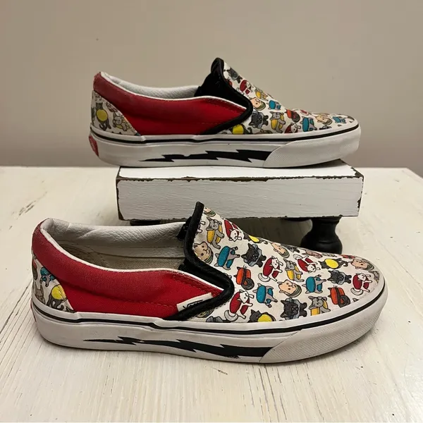 Vans Customs Off The‎ Wall Dog And Car Macaroon Print Shows Size Women 5 Men 3.5 - Image 2