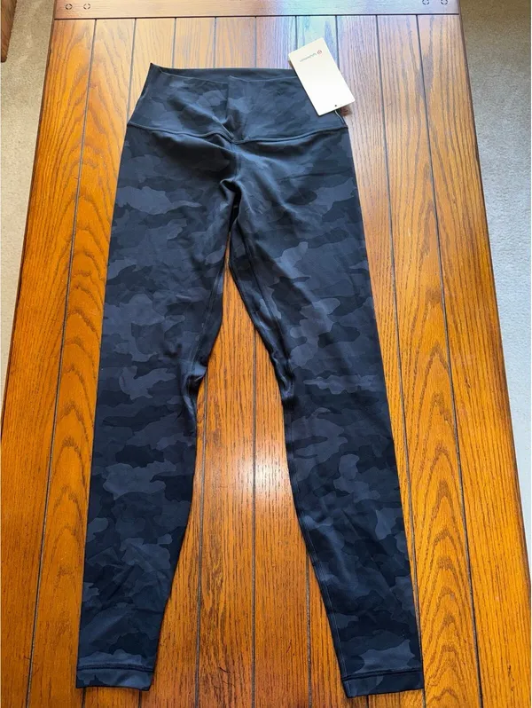 Lululemon Align High Rise 28” Heritage Camo Deep Coal Black Size 8 NWT - Image 3