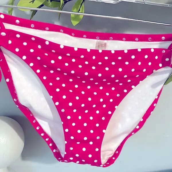 Victoria’s Secret Pink Polka Dot String Bikini Womens M Side Ties - Image 9