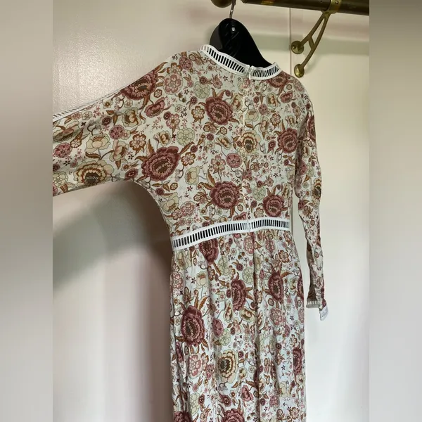 LUCCA- vintage Floral embroided lace Maxi Dress - Image 7