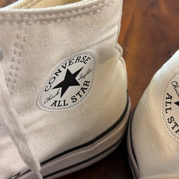 Converse Chuck Taylor All Star Platform High Top White Canvas Sneakers - Image 15
