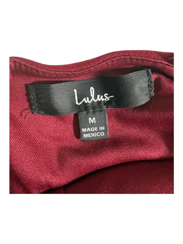 Lulu's Burgundy Midi Pencil Skirt with Front Slit - Image 10