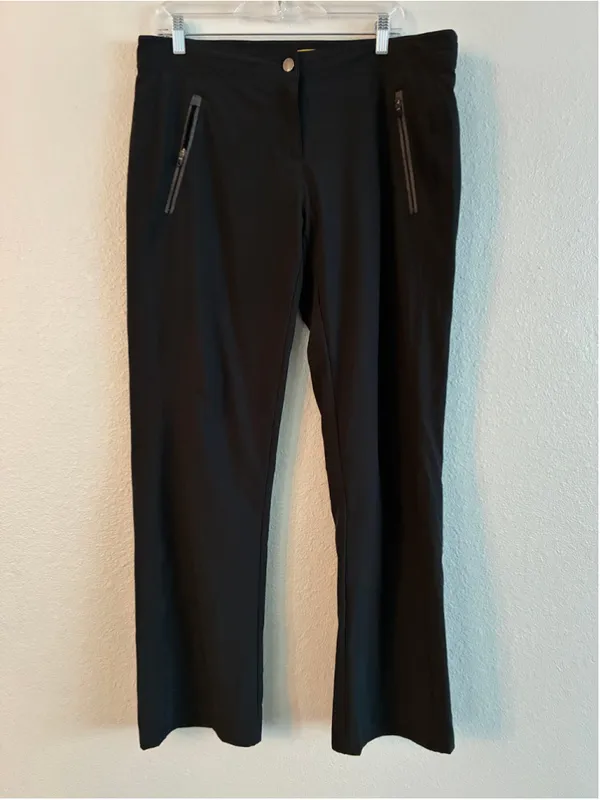 Women's Lolë Black Trek Fleece Lined Chino Pants Size L - Image 2