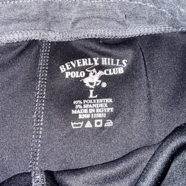 Beverly Hills Polo Club Sweat Shorts Juniors L Gray Drawstring Pockets - Image 3