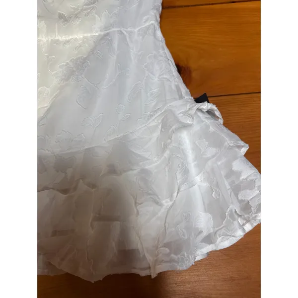 NWT Lulus Days with You White Floral Burnout Ruffled Mini Dress Engagement Sz L - Image 5