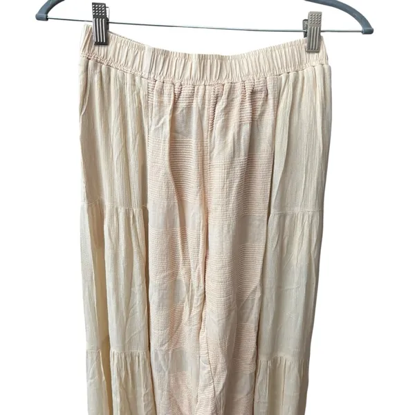 Umgee cream ivory bohemian tiered loose high waist palazzo pants harem - Image 3