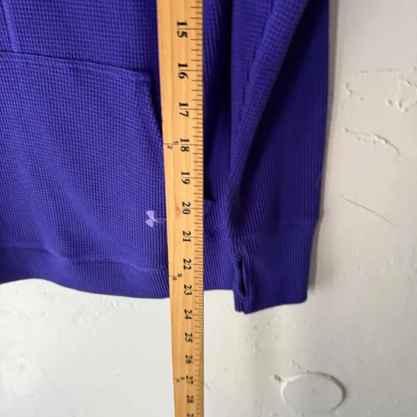 Under Armour ColdGear Purple Waffle Knit‎ Mock Neck Sweatshirt Women's Medium - Image 6