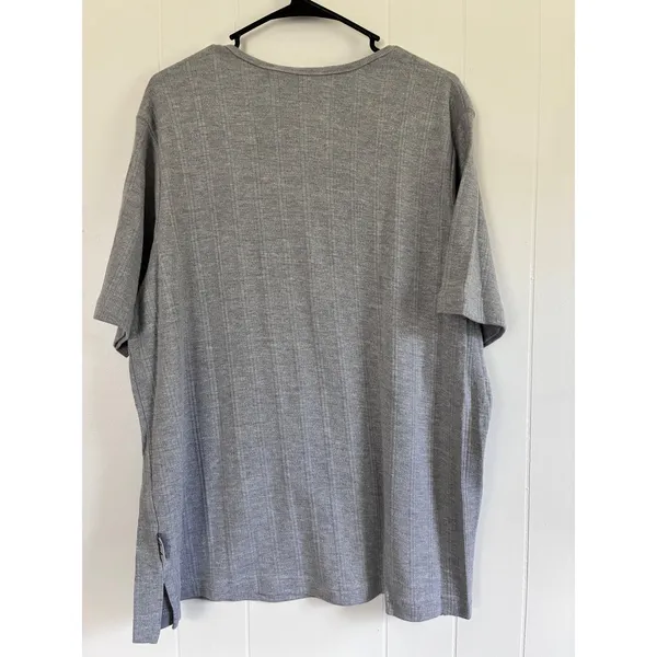 Disney Winnie the Pooh Piglet Gray Ribbed Henley Short Sleeve Womens 14/16W - Image 3