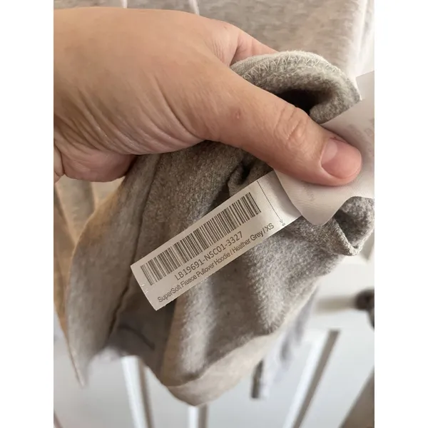 QUINCE SuperSoft Fleece Pullover Hoodie in Heather Grey - Size XS - Image 6