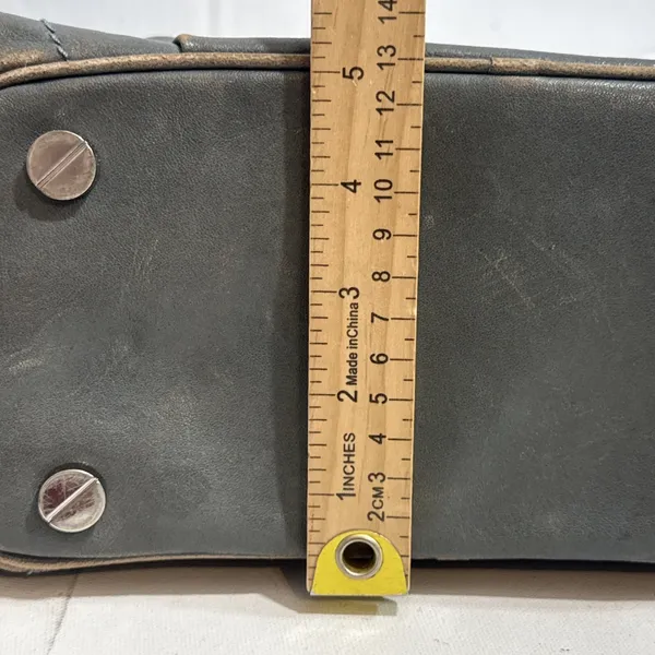 VTG Michael‎ Kors Y2K Distressed Boho Gorpcore Purse Chunky Silver Leather Bag - Image 13