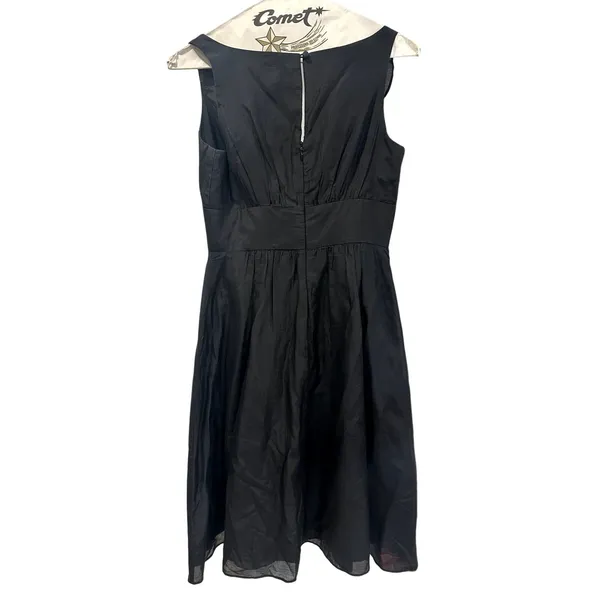 White House Black Market Silk Blend Ruffle V Neck Midi A line Sundress Dress 00 - Image 5