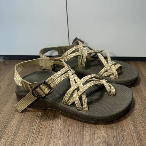 Chaco ZX/2 Cloud Sandals Womens 8 Brown Tan Strappy Toe Loop Adjustable Hiking - Image 2
