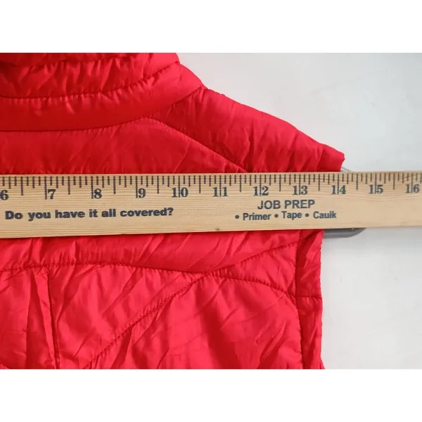 Columbia Omni Heat Vest Womens Red Polyester Full Zip Quilted Lined Small - Image 9