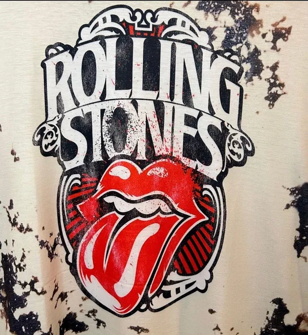 Tie Dye Rolling Stones Graphic Print T-shirt. New. - Image 6