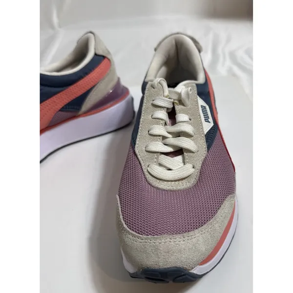 Puma Cruise Rider Sneakers Womens 8M Low Top Shoes Purple Orange Blue - Image 2