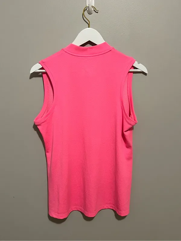 Nike Women’s Hot Pink Sleeveless Dri-FIT Tank - Image 2