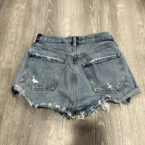 AGOLDE Jaden Surreal High-Rise Denim Cut Off Shorts Size 26 - Image 4