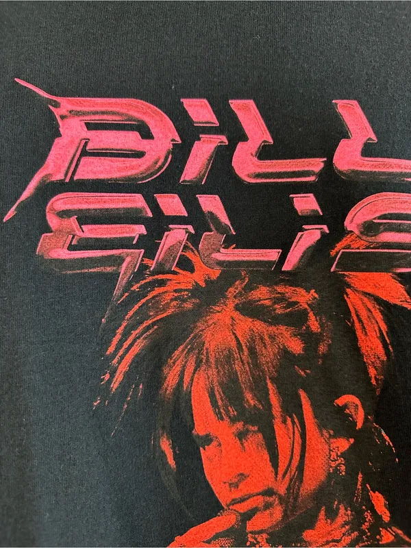 Billie Eilish 2025 Official Graphic Band T-Shirt Black Red Size Medium Grunge - Image 3