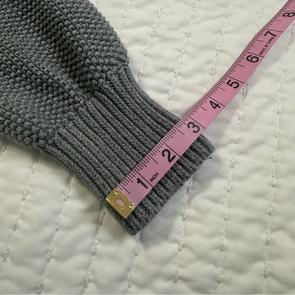 Old Navy Tunic Length Ballon Sleeves Heather Gray Knit Sweatshirt I. Size S - Image 11