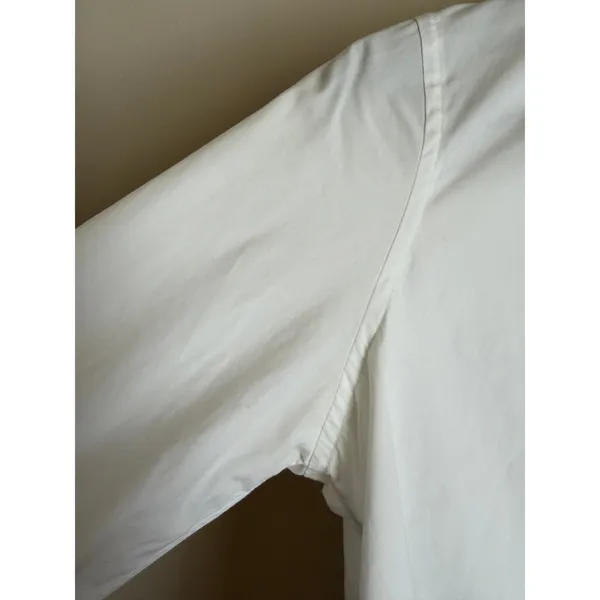 Ann Mashburn Button Down Shirt Women XS White Stretch Cotton - Image 9