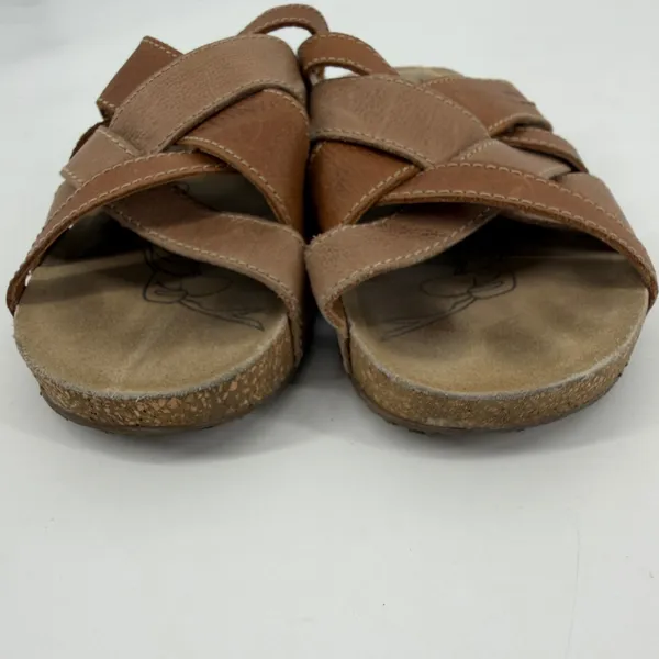 Josef‎ Seibel Leather Comfort Sandals Womens EU 39 US 8 Brown Slip On - Image 5