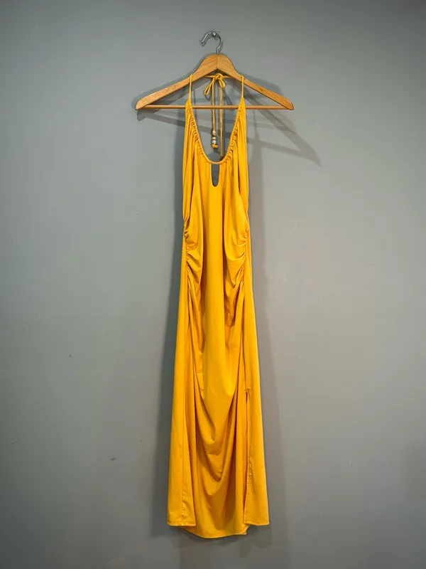 Yellow H&M Halter Dress Size M NWT - Image 4