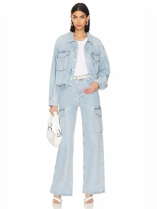 AGOLDE Minka Cargo Jeans in Realm‎ Light Blue Size 26 - Image 10