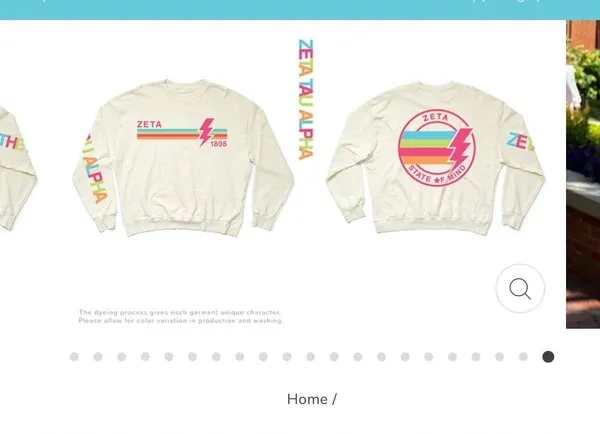 University Tees Zeta Tau Alpha crewneck - Image 2