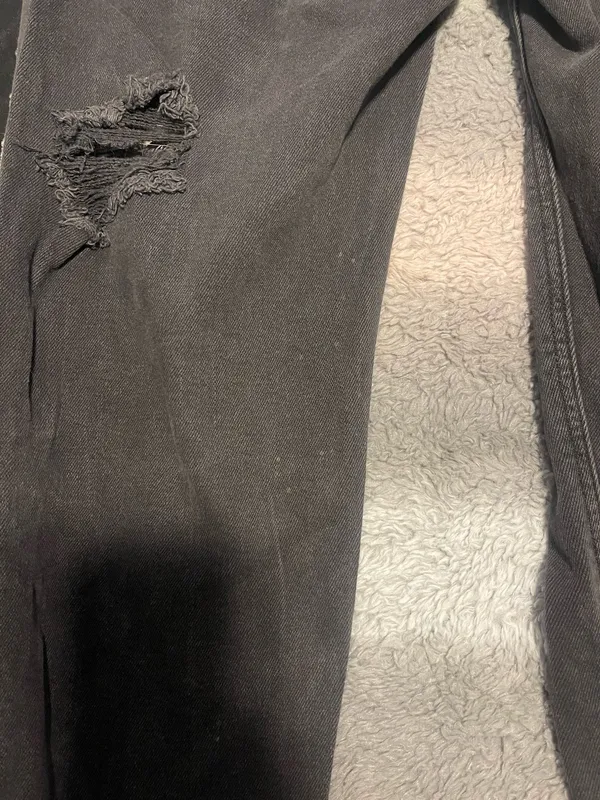 Black American Eagle Mom Jeans Ripped - Image 6