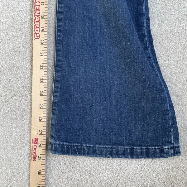 GAP '70s Flare Low Rise Denim Jeans Pants Blue Cotton Women's Size 10 Petite - Image 14