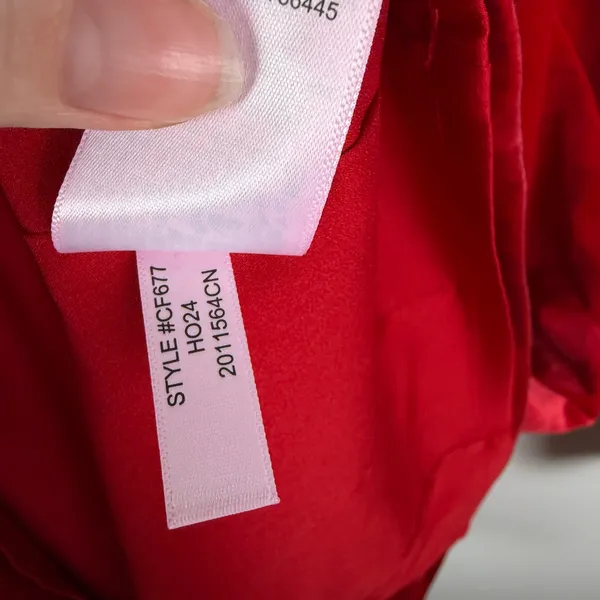 J Crew Long Sleeve Shift Dress Sz 18 Red Stretch Velvet‎ Holiday Cocktail Preppy - Image 12
