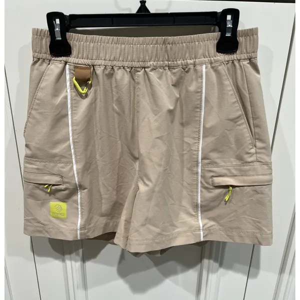MPG Womens Rove‎ Shorts with Piping Tan Size Small 3.5" Inseam Outdoor Hiking - Image 2