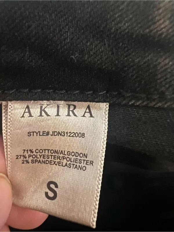 AKIRA Label Kat Brown Lace Up Distressed Slim Flare Jeans Size Small - Image 3