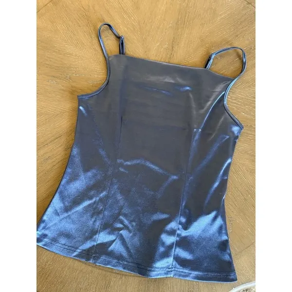 Unbranded Blue Sateen Cami Small - Image 2