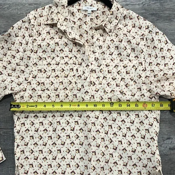 Reiss NWOT Pia Printed Geometric half button up - 2 ($228) - Image 16