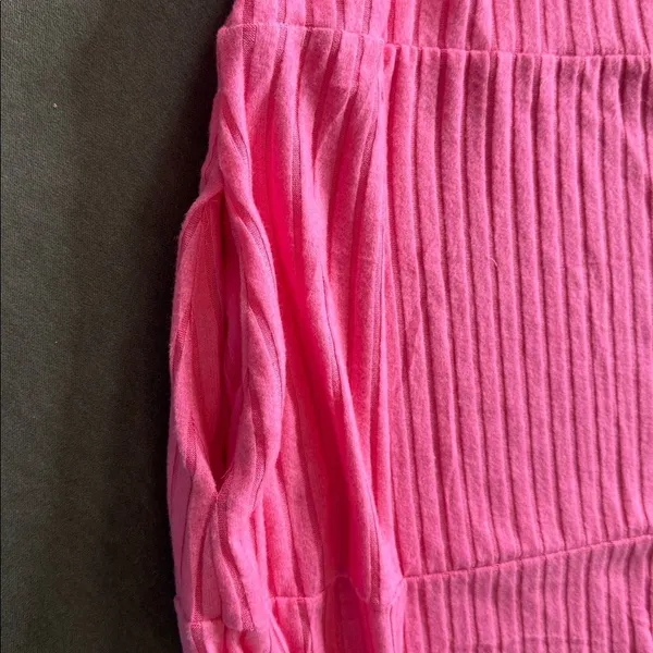 Women’s Fantaslook Pink Square Neck Long Sleeve Babydoll Sweater Dress Size XL - Image 11