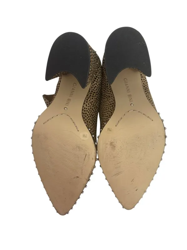 Gianni Bini Leopard Daveigh Studded Ankle Booties Block Heel Size 7 - Image 11
