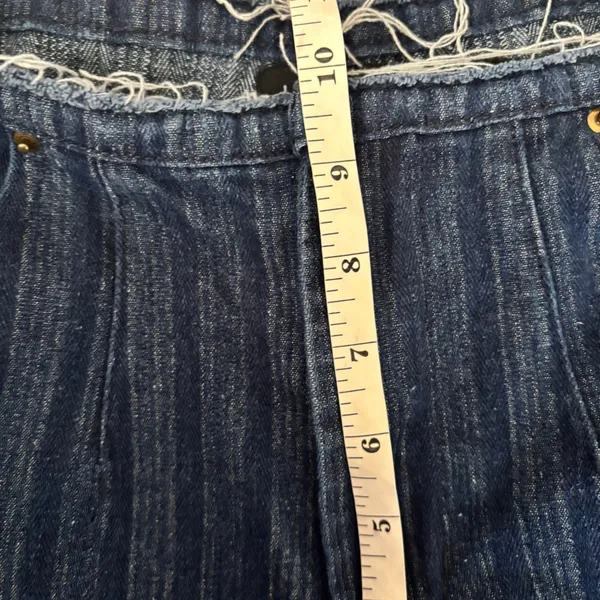 EUC Lioness Charismatic Mid Rise Flare Jeans Sz M Dark Denim Blue Striped y2k - Image 6