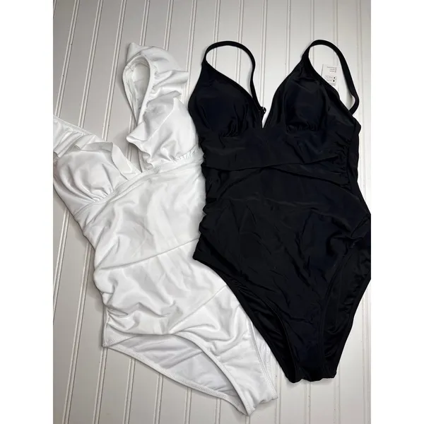 NWT Cupshe Lot of 2 One Piece Swimsuit 1-PC Bathing Suit Swim Beach Paddle Sz M - Image 3