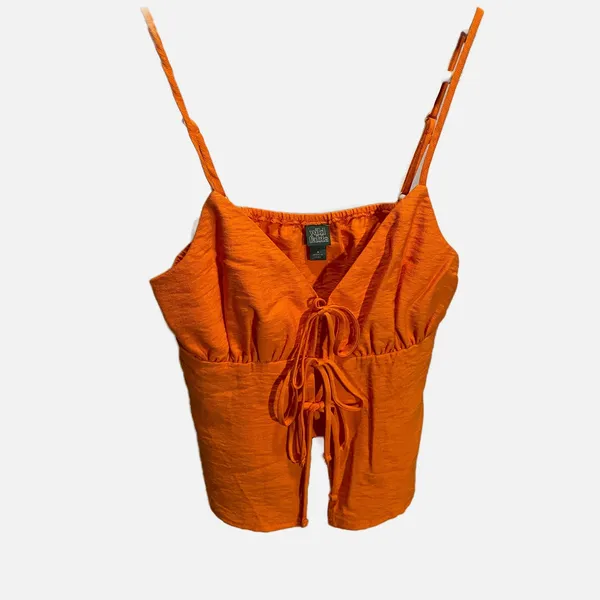 Wild Fable Burnt Orange Double Tie‎ Front Cami Tank Top Small NWT - Image 2