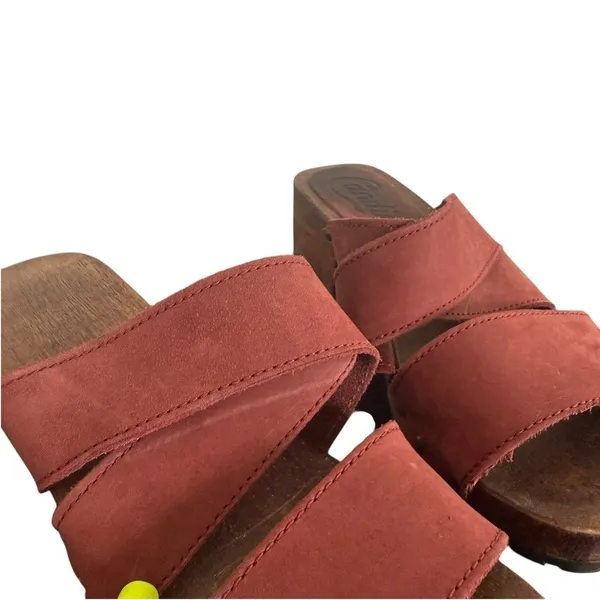 Candies Y2K Red Leather Platform Clogs Womens Size 6 Slide Sandals Lug Soles - Image 6
