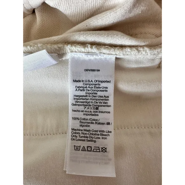 Point Sur J.crew Women's side tab trouser ecru wash pants Cotton #BY093‎ - Image 5