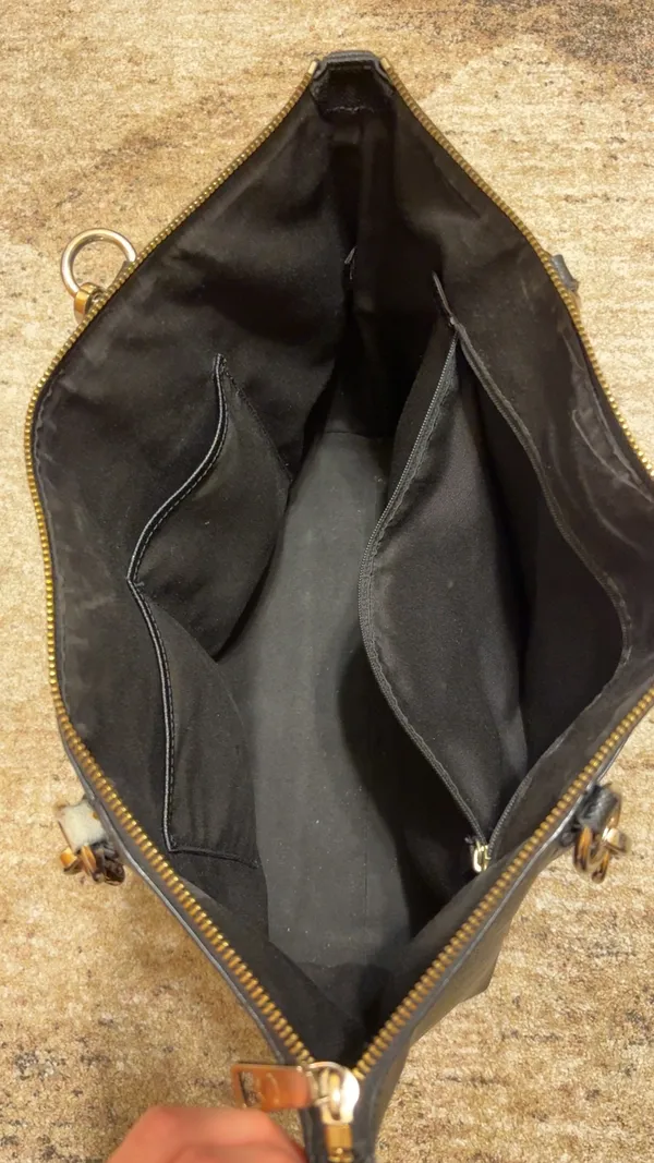 Coach Black Tote Bag with Gold Details - Image 7