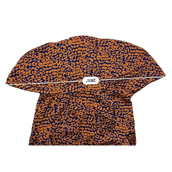 Lulu's C173T Color Me‎ Wild Cheetah Print Peplum Blouse SMALL Orange Retro - Image 7