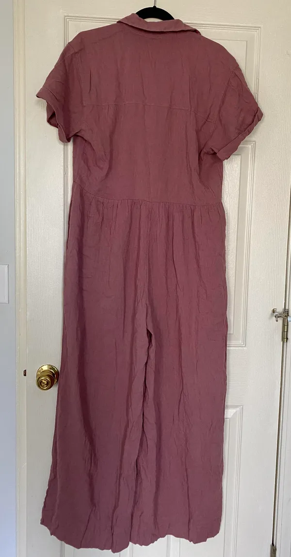 Free People Button up Mauve Jumpsuit 🌿🔮 - Image 2