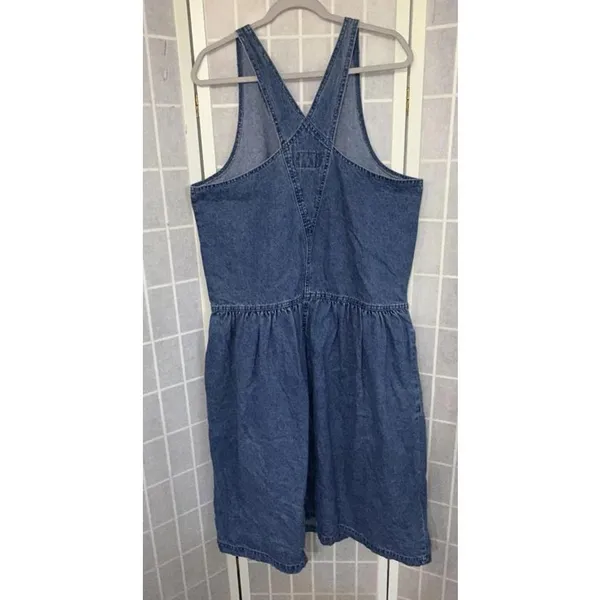 VTG‎ Sunbelt Jumper Dress Blue Jean Denim Overall Country Modest Cottagecore Lg - Image 2